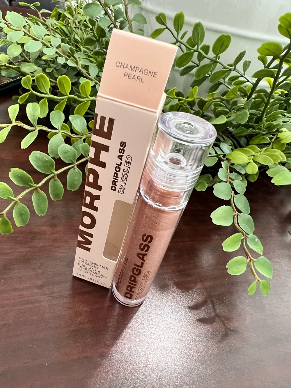 Morphe DripGlass Dazzled Lip Gloss — Champagne Pearl Shimmer